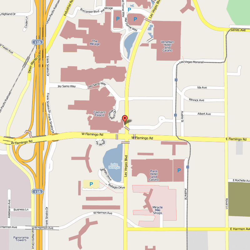 Caesars Palace Las Vegas Property Map